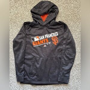 Majestic Gray San Francisco Giants Hoodie youth size Large 14/16 baseball Fan